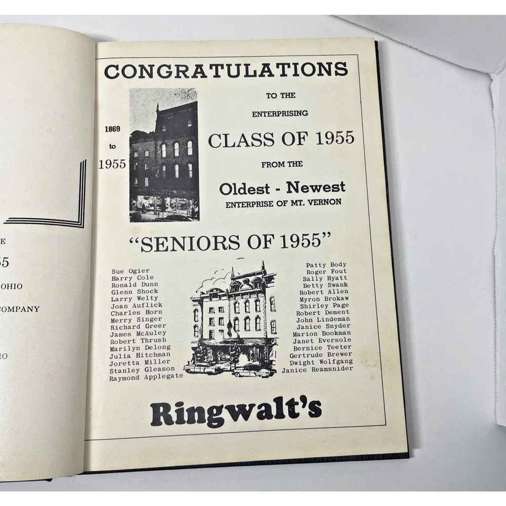 Vintage 1955 Buhian Butler High School Yearbook Ohio